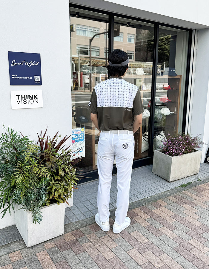 モノグラムジップアップモックネック/22