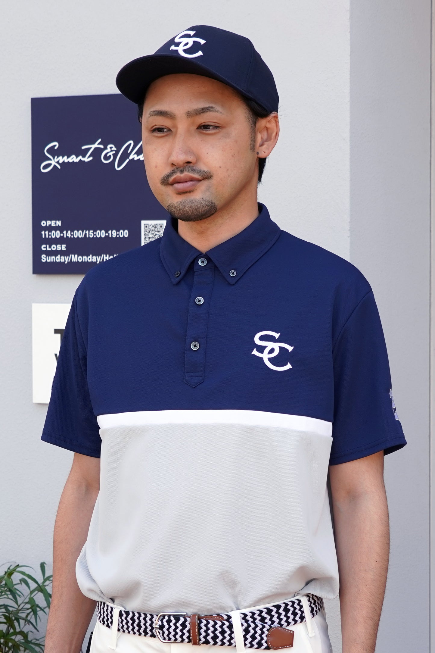 「スマート&チル」の「ハニカム切替ポロ」です。