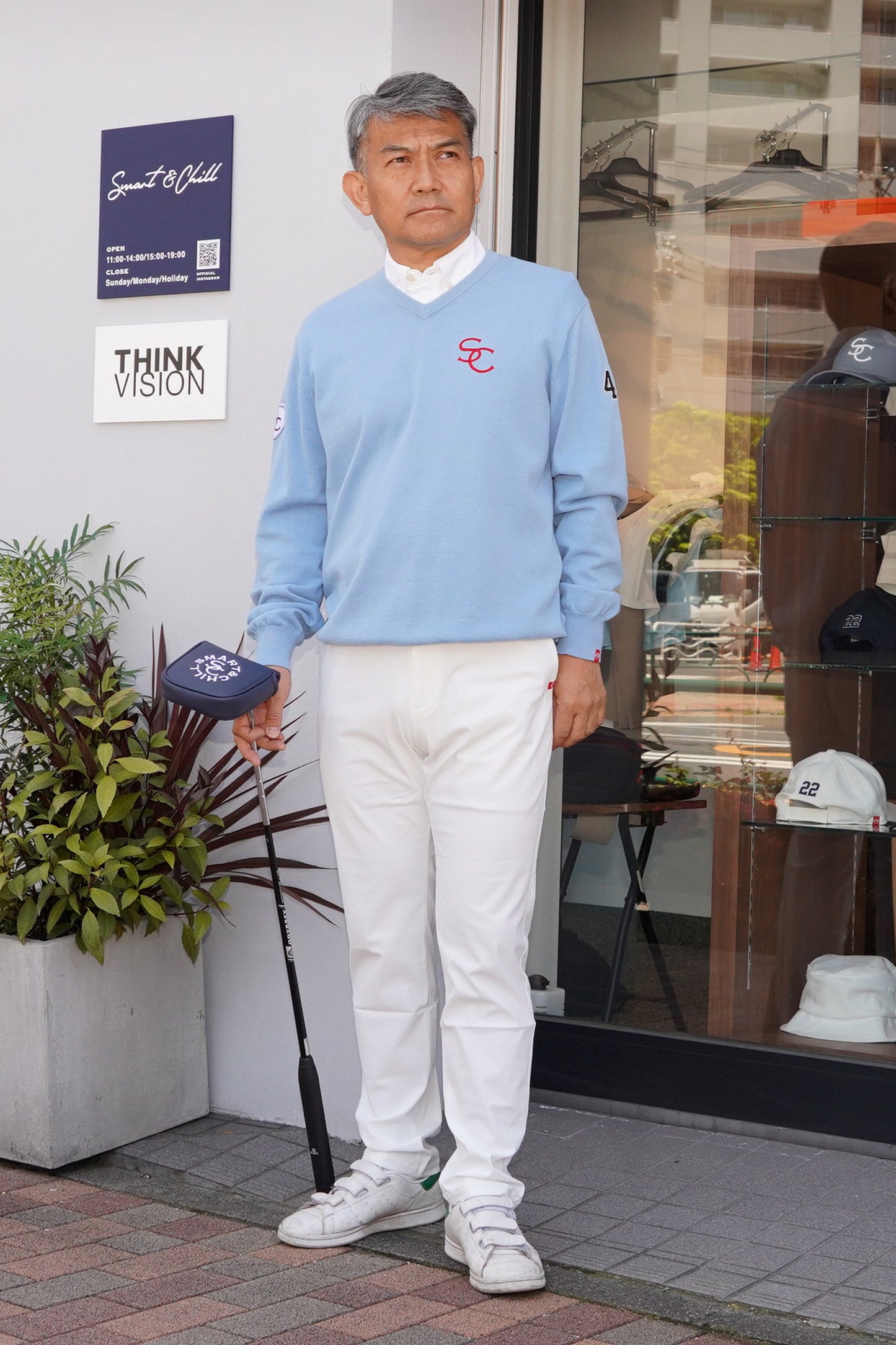 身長171cm・体重74kg・ウエスト82cmモデル着用サイズLサイズ