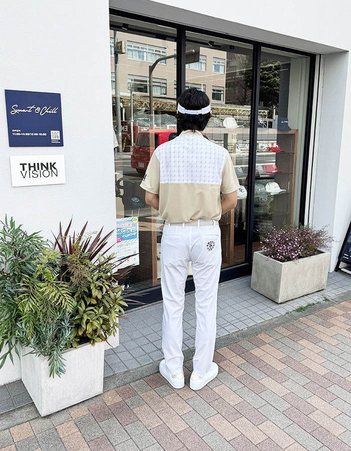 モノグラムジップアップモックネック/44