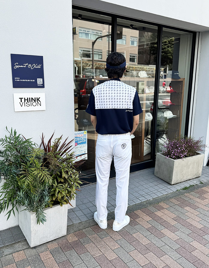 モノグラムジップアップモックネック/44