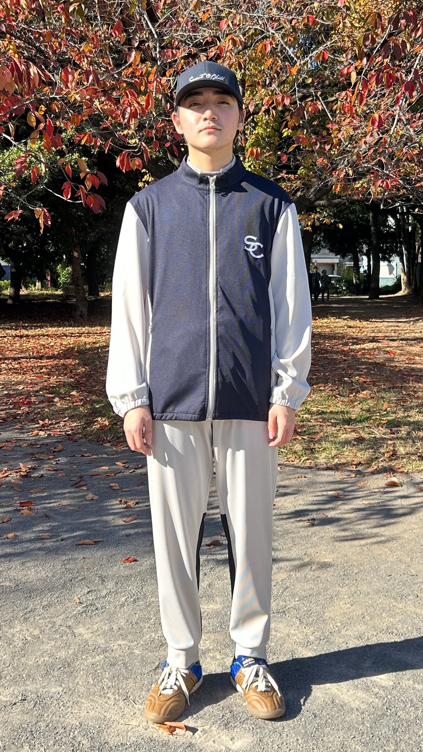 バイカラージップブルゾン01