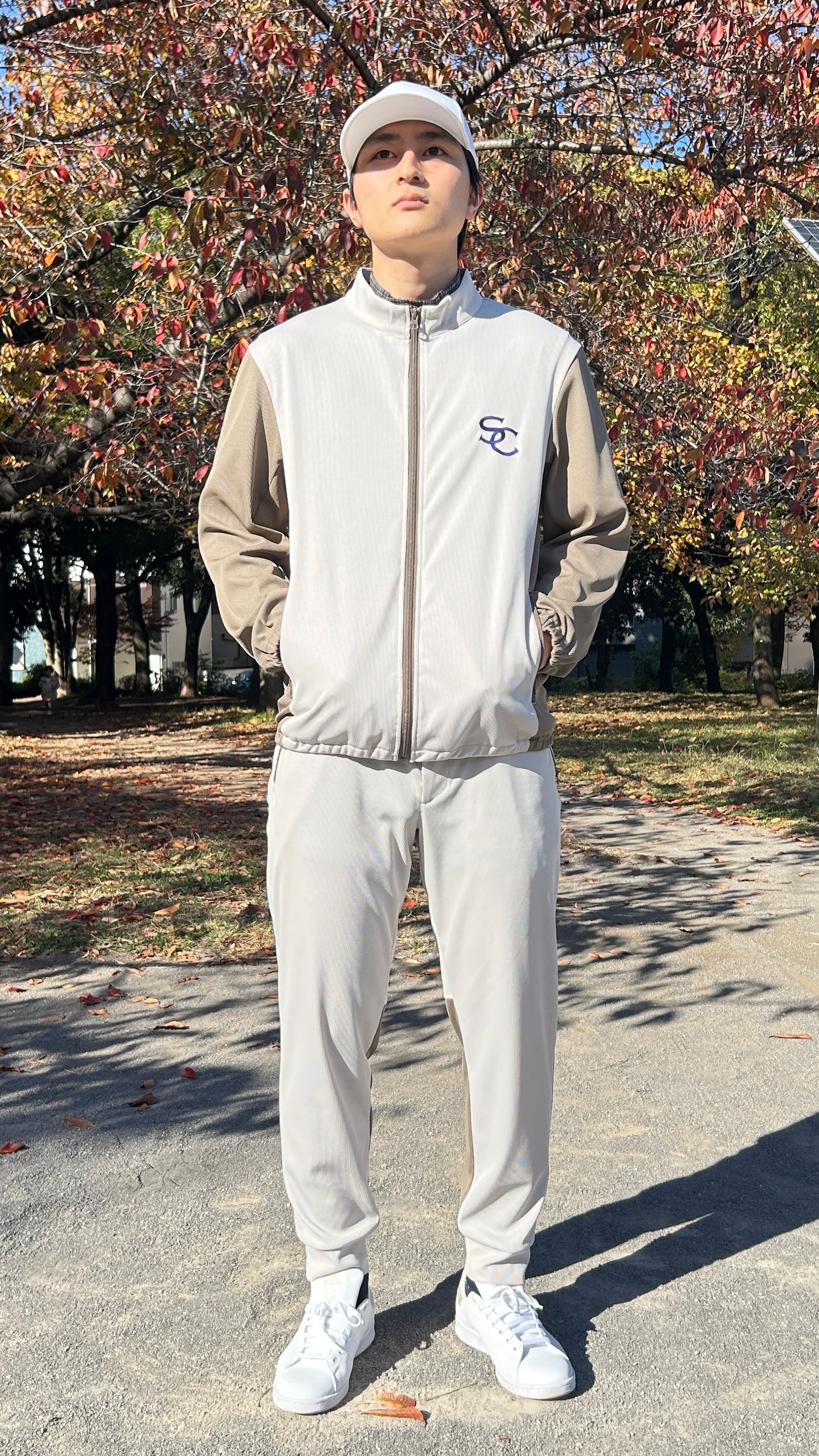 バイカラージップブルゾン01