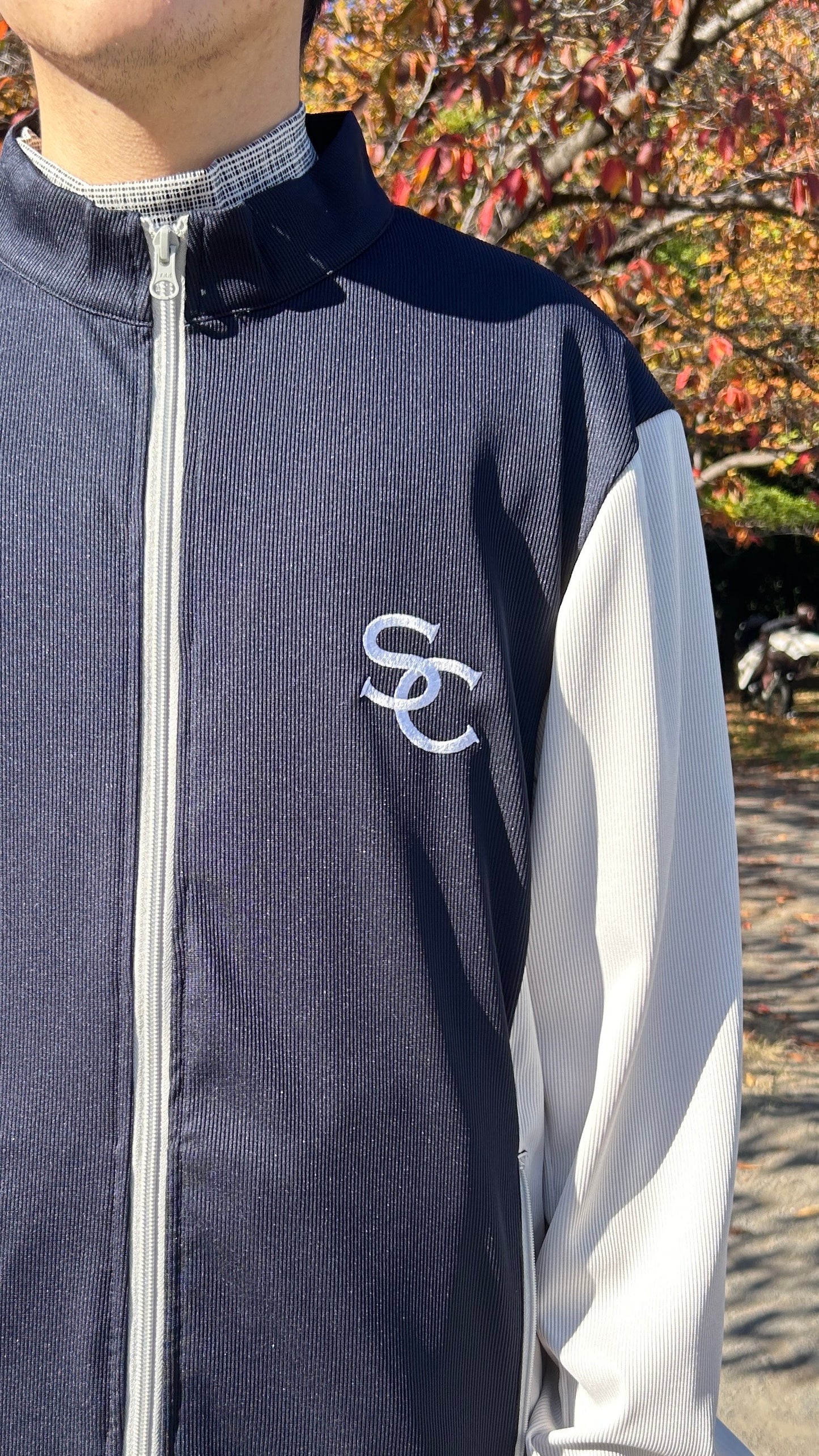 バイカラージップブルゾン01