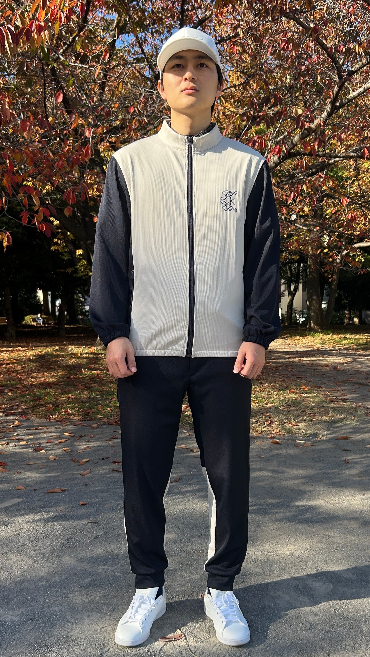 バイカラージップブルゾン02