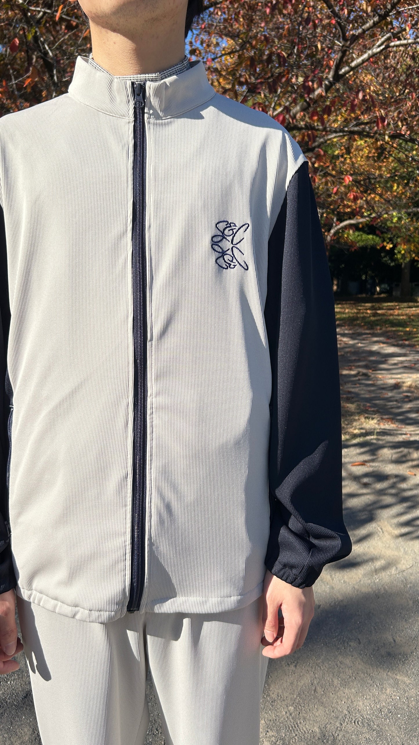 バイカラージップブルゾン02