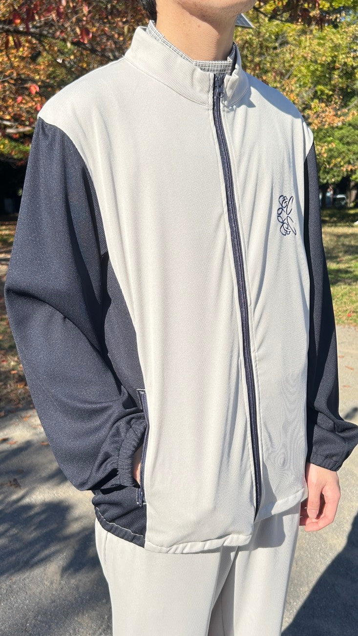 バイカラージップブルゾン02