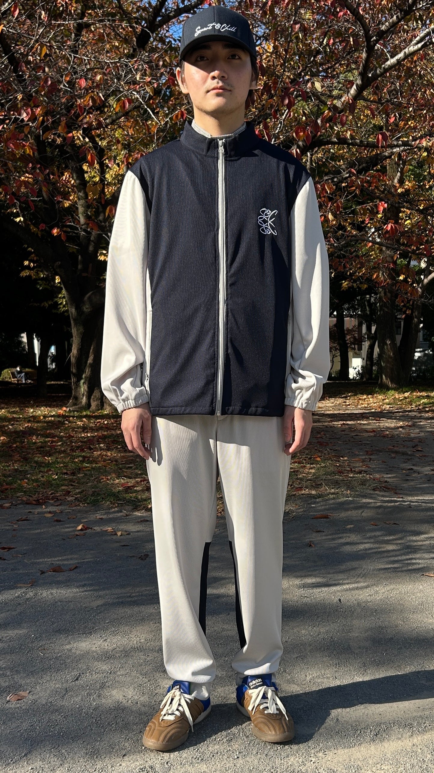 バイカラージップブルゾン02