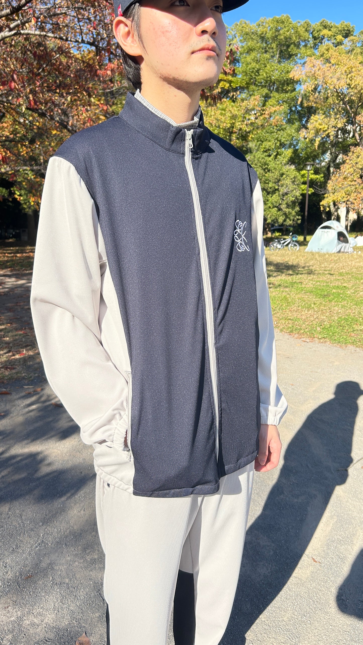 バイカラージップブルゾン02