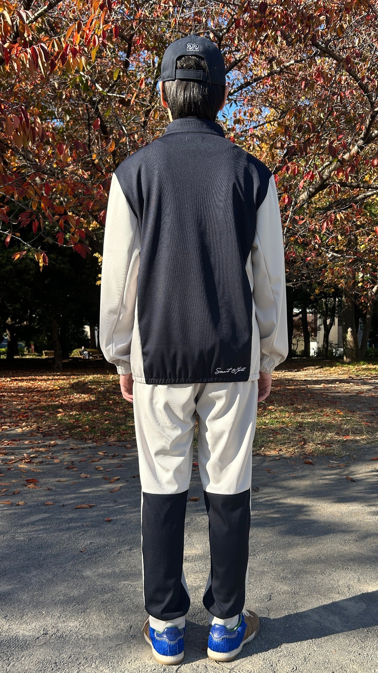 バイカラージップブルゾン02